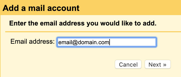 Email address to add