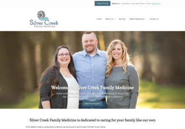 Silver Creek Family Medicine Website in Silver Falls, Oregon