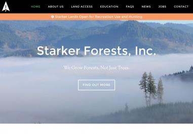 Starker Forests, Inc., website in Corvallis, Oregon