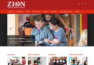 Zion Private School website in Corvallis, Oregon